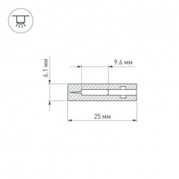 Профиль с рассеивателем Arlight ARH-NANOLINE-5-2000 ANOD 023911