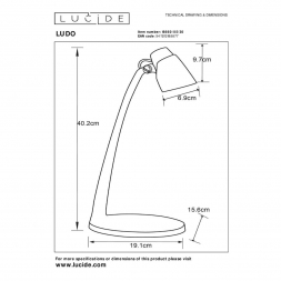 Настольная светодиодная лампа Lucide LUDO 18660/05/30