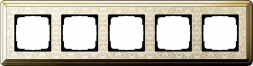 Рамка 5-постовая Gira ClassiX Art латунь/кремовый 0215673
