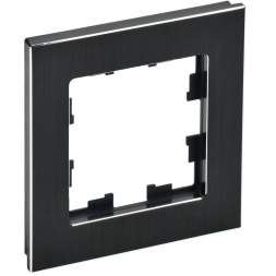 Рамка 1-постовая IEK Brite РУ-1-1-БрЧ черная BR-M12-M-K02