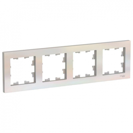 Рамка 4-постовая Schneider Electric AtlasDesign жемчужная ATN000404