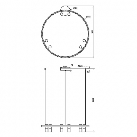 Подвесная светодиодная люстра Maytoni Satellite MOD102PL-L42WK