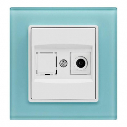 Розетка TV Vesta-Electric Exclusive Blue голубая FRZ00040005SIN