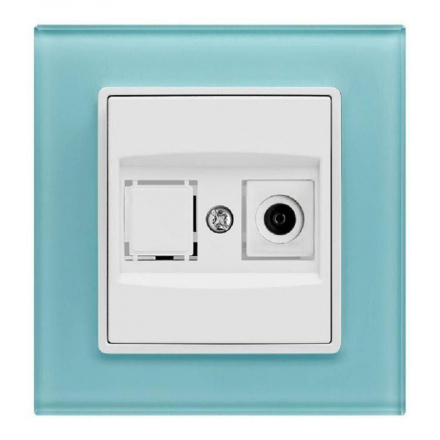Розетка TV Vesta-Electric Exclusive Blue голубая FRZ00040005SIN