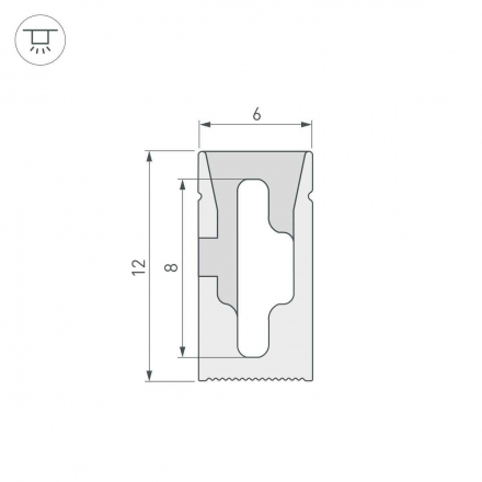 Профиль Arlight WPH-Flex-0612-Side-S8-10m White 040825