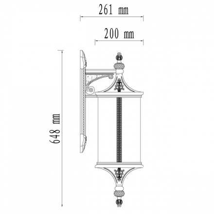 Уличный настенный светильник Chiaro Мидос 3 802021202