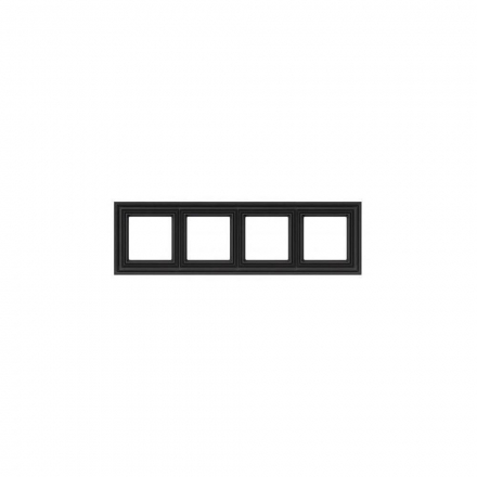 Рамка 4-постовая Liregus Retro черный матовый 29-246
