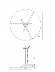 Подвесная светодиодная люстра Maytoni Technical Axis MOD106CL-L40G3K