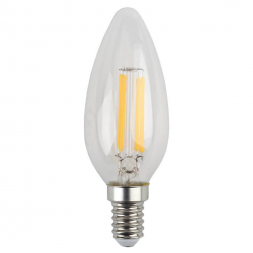 Лампа светодиодная филаментная ЭРА E14 5W 2700K прозрачная F-LED B35-5W-827-E14 Б0019002