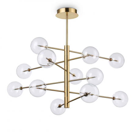 Подвесная люстра Ideal Lux Equinoxe SP12 Ottone Antico 200125