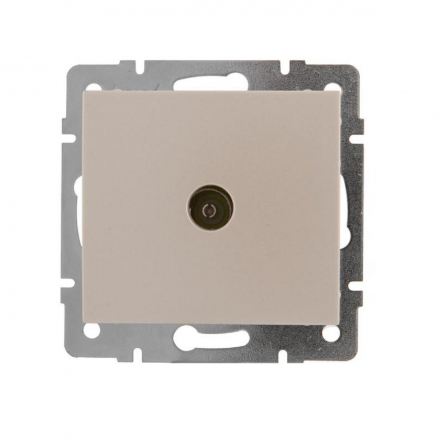 Розетка ТВ проходная Lezard Rain белый жемчуг 703-3088-129