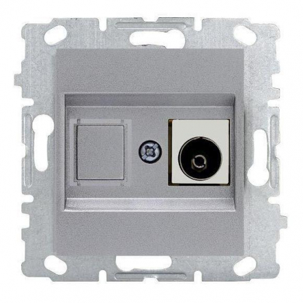 Розетка TV Vesta-Electric Exclusive Silver Metallic серебро FRZ00041012SER