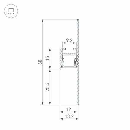 Профиль-плинтус Arlight ARH-Plintus-Fantom-2000 White 034983