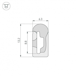 Профиль Arlight WPH-Flex-0613-Side-S8-10m White 040826