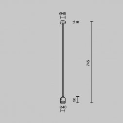 Крепление потолочное Maytoni Technical Accessories for tracks Flarity TRA159C-IPC1-B