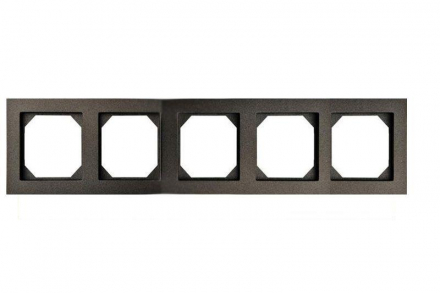 Рамка 5-постовая Liregus Epsilon антрацит 28-120