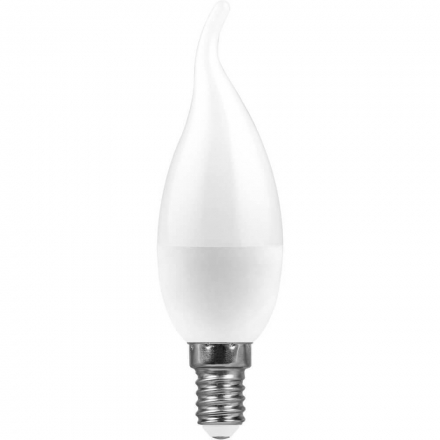 Лампа светодиодная Feron E14 11W 6400K Свеча Матовая LB-770 25952