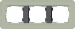 Рамка 3-постовая Gira E3 серо-зеленый/антрацит 0213425