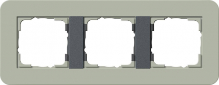 Рамка 3-постовая Gira E3 серо-зеленый/антрацит 0213425