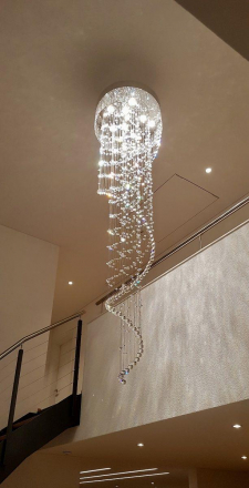 Каскадная люстра Artglass Spiral 600X2500 Chaos CE