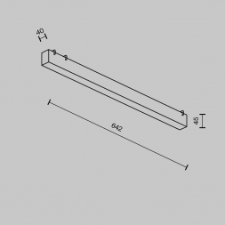 Подвесной светодиодный светильник Maytoni Technical Pendant system Parity Basis TR129B-24W3K-W