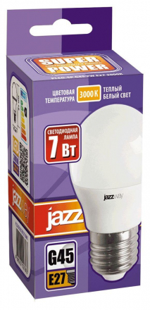 Лампа светодиодная Jazzway E27 7W 3000K матовая 1027863-2
