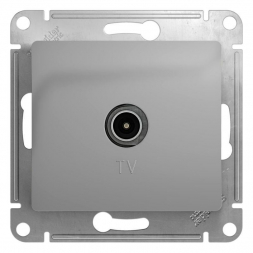 Розетка телевизионная проходная TV Schneider Electric Glossa алюминий GSL000392