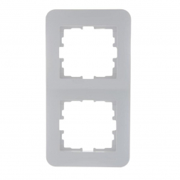 Рамка 2-ая вертикальная Lezard Karina Life белая 708-0200-152