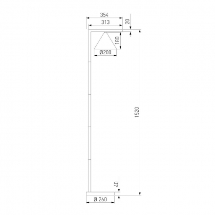 Уличный светодиодный светильник Elektrostandard Bevel 90317/1 a068473