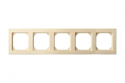 Рамка 5-постовая Liregus Epsilon бежевый 28-092