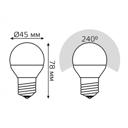 Лампа светодиодная диммируемая Gauss E27 7W 3000K матовая 105102107-S