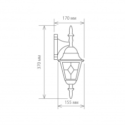 Уличный настенный светильник Elektrostandard Vega a025018