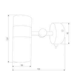 Спот Eurosvet Viero 20096/1 черный/золото