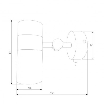 Спот Eurosvet Viero 20096/1 черный/золото