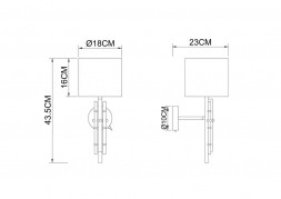 Бра Arte Lamp Taygeta A4097AP-1CC