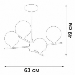 Подвесная люстра Vitaluce V4941-1/4PL