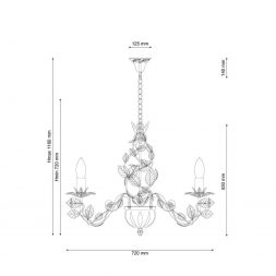 Подвесная люстра Lucia Tucci Fiori Di Rose 185.8