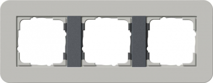 Рамка 3-постовая Gira E3 серый/антрацит 0213422