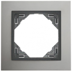 Рамка 1-постовая Efapel Logus 90 Animato алюминий/серый 90910 TUS