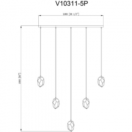 Подвесной светильник Moderli Catris V10311-5P