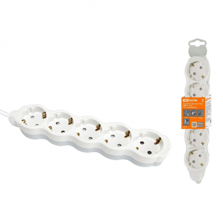 Удлинитель TDM Electric Люкс УЛ05 5гн 3м с/з SQ1303-0239