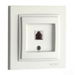 Розетка телефонная RJ11 Mono Electric Despina 3 кат слоновая кость 102-010005-124