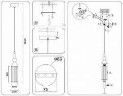 Подвесной светильник Ambrella light High Light LH55251