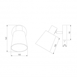 Настенный светильник Eurosvet с выключателем 20080/1 хром/бежевый