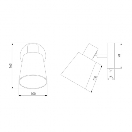 Настенный светильник Eurosvet с выключателем 20080/1 хром/бежевый