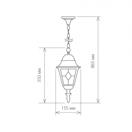 Уличный подвесной светильник Elektrostandard Vega H черное золото a025020