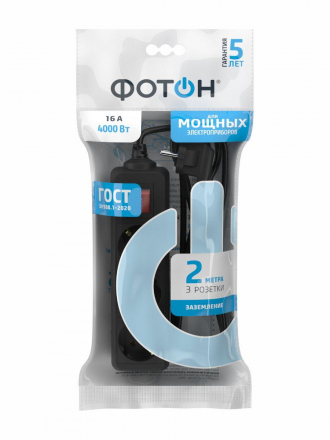 Удлинитель Фотон 3гн х 2м с/з 16-23ЕS 24754