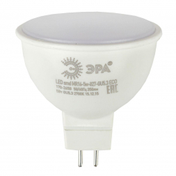 Лампа светодиодная ЭРА GU5.3 5W 4000K матовая LED LED MR16-5W-840-GU5.3 R Б0049639