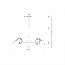 Потолочная люстра MyFar Biene MR1523-8C