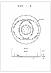Потолочный светодиодный светильник MyFar Ceiling Galatea MR9010-CL